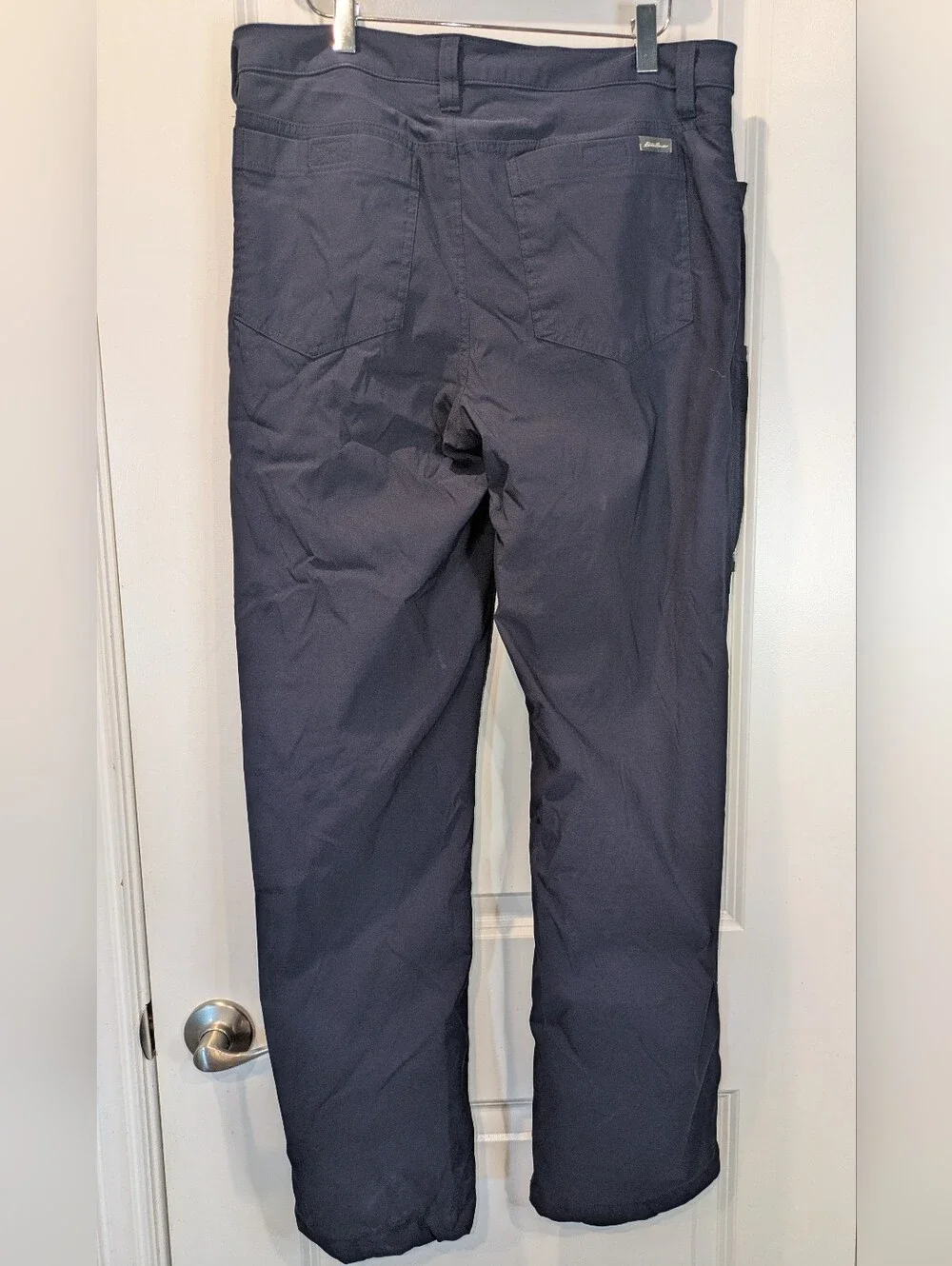 Eddie Bauer Men's Fleece Lined Tech Pants 34x32 Navy Stretch Outdoor Hiking